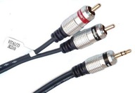 Kábel s malým 3,5 stereo jack konektorom - 2x RCA cinch 1m VITALCO (0639)