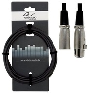 Mikro kábel ALPHA AUDIO XLR samica.-XLR samec 3m