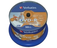 VERBATIM DVD-R FOTO TLAČITEĽNÁ torta 50 NA TLAČ