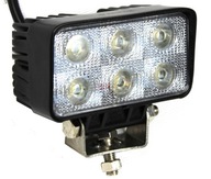 LED pracovná lampa 6 LED 18W halogén 12/24V