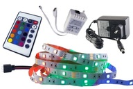 SET LED pás SMD RGB 5050 ovládač diaľkové ovládanie 3m