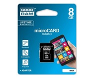 GOODRAM MICRO SD KARTA 8GB PAMÄŤ + SD ADAPTÉR