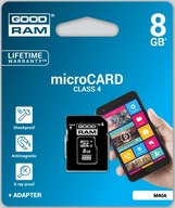 PAMÄŤOVÁ KARTA GOODRAM MICRO SD 8GB + SD ADAPTÉR