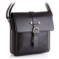 Kožená taška Black Betlewski Men's Messenger Bags