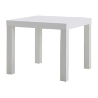 IKEA LACK stôl štvorcový stôl 55x55cm BIELY