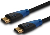 1,5 m opletený kábel HDMI-HDMI Gold AWG30 FullHD v1.4