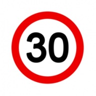 Značka B33 rýchlostný limit 30 km/h priemer 60 cm