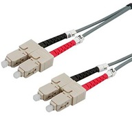 PATCHCORD Z OPTICKÉHO VLÁKNA 50/125 OM2 SC-SC ŠEDÝ 1m