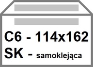 Samolepiace kancelárske obálky C6 SK, biele, 1000 ks