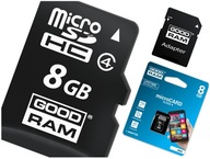 KARTA GOODRAM MICRO SD 8GB PAMÄŤ + SDHC ADAPTÉR