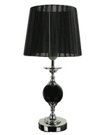 Nočná lampa čierna strieborná stolná lampa 46 cm