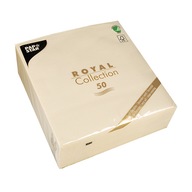 ROYAL obrúsky 40x40 CHAMPAGNE celulózové PREMIUM 50 ks