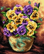 KRÍŽOVÉ VYŠÍVACIE PLÁTNO 24x30 PANSIES FLOWERS - OR2403