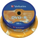 Disky VERBATIM 4,7 GB AZO DVD-R 25 ks