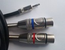 IMG stereo kábel mini Jack 3,5S/2XLR samica 0,75m