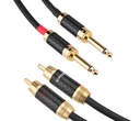 Káblový kábel 2x 6,3 Jack mono - 2x RCA Klotz 1m