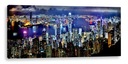 LED OBRAZ 120x50 osvetlený HONG KONG NIGHT CITY