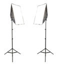 2x SOFTBOX LAMPA 50x70cm READY SET 8x65W=2600W