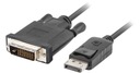 DISPLAYPORT KÁBEL V1.2 DVI-D (24+1) 1,8M Dual Link