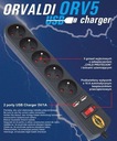 ORVALDI ORV5 predlžovací kábel 3m nový 2A nabíjanie USB