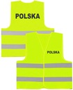 SUPER VESTA DO AUTO, POĽSKÁ POTLAČ, ŽLTÁ - 6XL