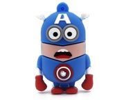 USB PENDRIVE 64GB MINIONS CAPTAIN AMERICA HERO