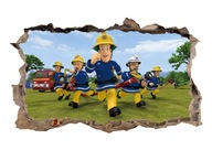 Nálepka na stenu FIREMAN SAM! 3D efekt! Veľký výber z