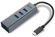 Gigabitová karta RJ45 + HUB 3x USB TypeC USB-C Macbook