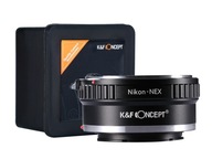 Patentovaný adaptér K&F Sony NEX E-mount na Nikon