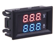 Ampérmeter LED panelový voltmeter červený/modrý (4027