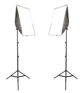 2x SOFTBOX LAMPA 50x70cm READY SET 8x65W=2600W