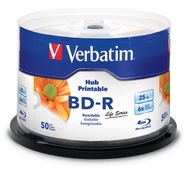 Verbatim Blu-ray BD-R 25GB na tlač v kvalite 50ks