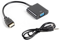 ADAPTÉR HDMI-A(M) na VGA(F)+AUDIO NA KÁBLI LANBERG