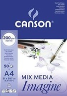 CANSON MIXMEDIA IMAGINE BLOCK A4 200G 50 listov