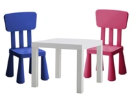 Súprava 2 mamutov IKEA 2x stôl na vysokú stoličku COLORS