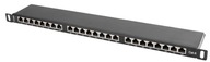 PATCH PANEL 24 PORT 0,5U CAT.6 FTP BLACK LANBERG