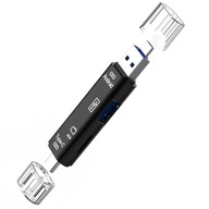 ČÍTAČKA KARIET SUPER OTG D-188 3 V 1 USB TYP C MIKRO