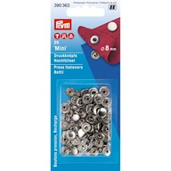 Stláčacie gombíky PRYM 8mm MINI 20 sád SILVER