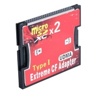 Adaptér 2x MicroSD na CF Type I Dual 2 karty