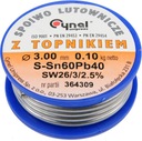 CÍNOVÁ PÁJKA SPÁJKA FLUX 3,00mm 100g CYNEL