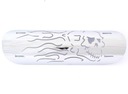 CHROME TUBE COVER FLAMES SKULL