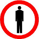 Dopravná značka B41 zákaz pohybu chodcov