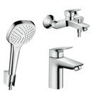 Batéria Hansgrohe + bodový set CROMA SELECT E kúpeľňový set