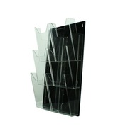 Závesné vrecko na leták 6 x A6 Plexi Black v