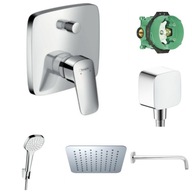 Hansgrohe IBOX LOGIS Štvorcová dažďová sprcha 20 cm