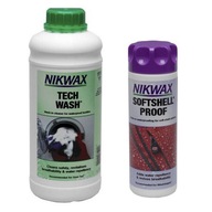 Nikwax TECH WASH 1000 ml + sada SOFTSHELL 300 ml