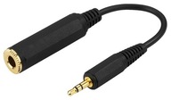 Adaptér 3,5 mm stereo zástrčky na 6,3 mm zásuvku