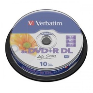 VERBATIM DVD+R DL 8,5 GB NA VYTLAČENIE 10 ks Wawa NoID