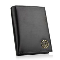 Elegantná pánska peňaženka vyrobená z prírodnej kože Classic Wallets Black