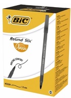 BIC Round Stick Klasické guľôčkové pero čierne 60 kusov